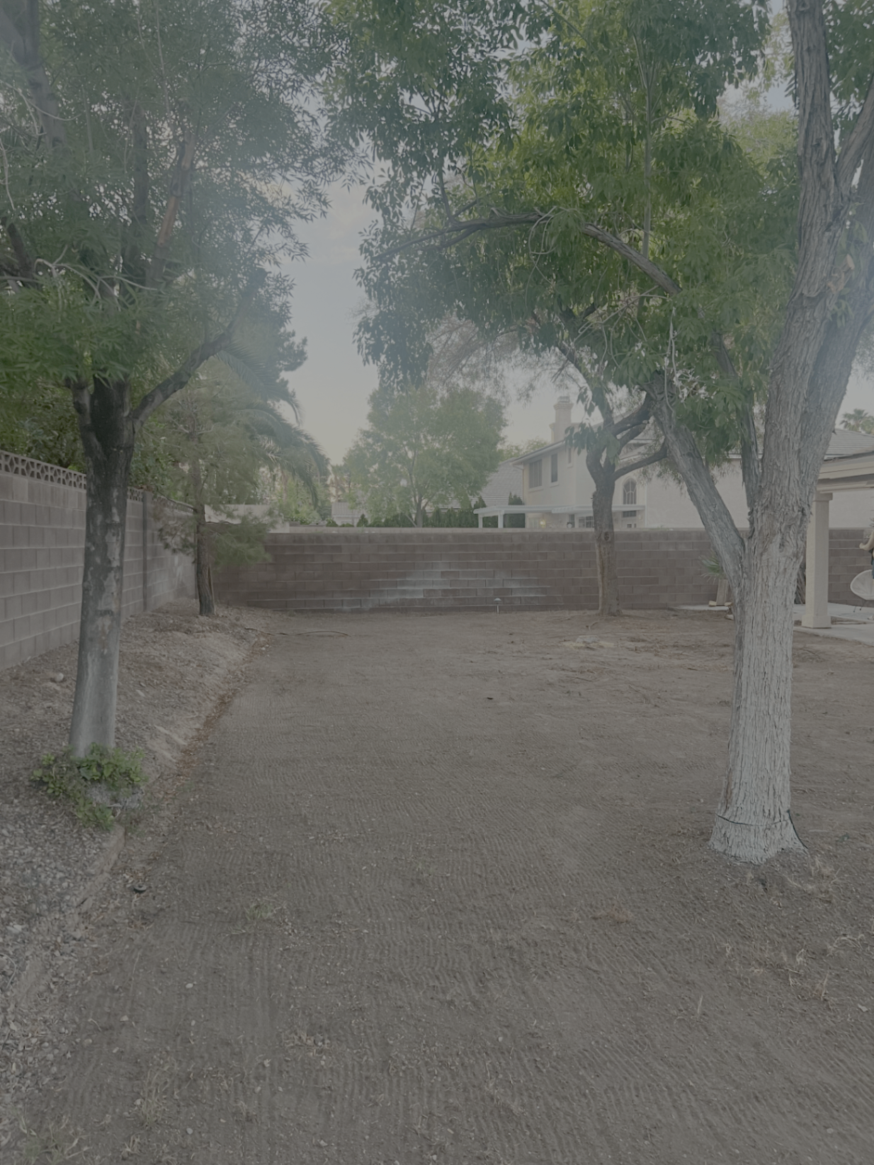 Our backyard after the Myzer renovation — patio view.